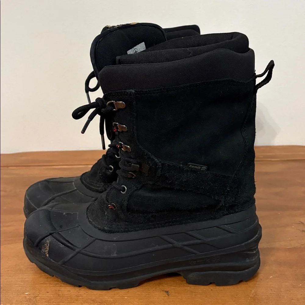 Kamik Nation Pro Black Insulated Snow Boots Size 12